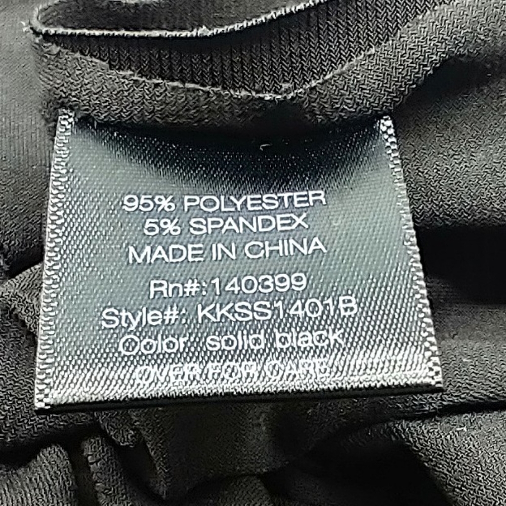 Norma Kamali Kamalikulture Black V Neck Poly Spandex Mini Dress Size Small - Picture 6 of 6